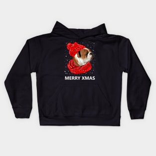 Bulldog Merry Xmas Kids Hoodie